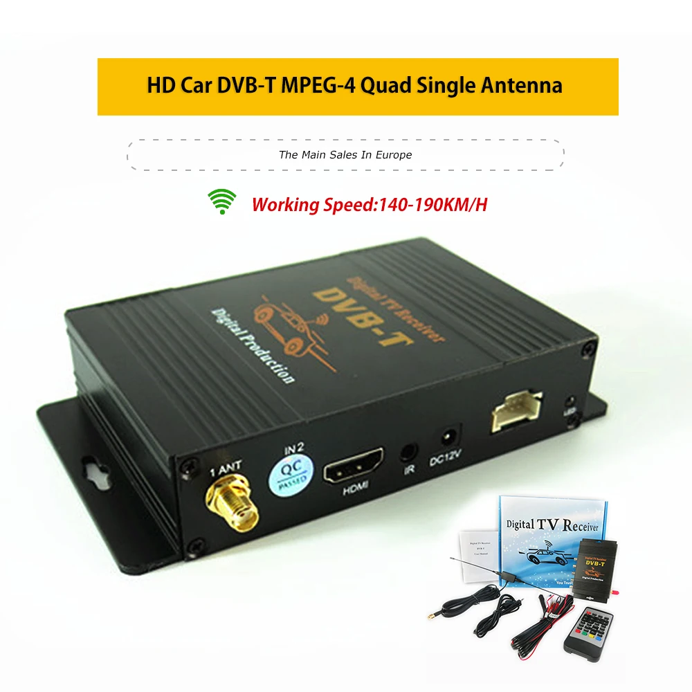 

HD Автомобильный цифровой ТВ-ресивер Turner DVB-T, цифровой ТВ-ресивер с USB, HDMI, для Испании, Испании, чешского и польского стран