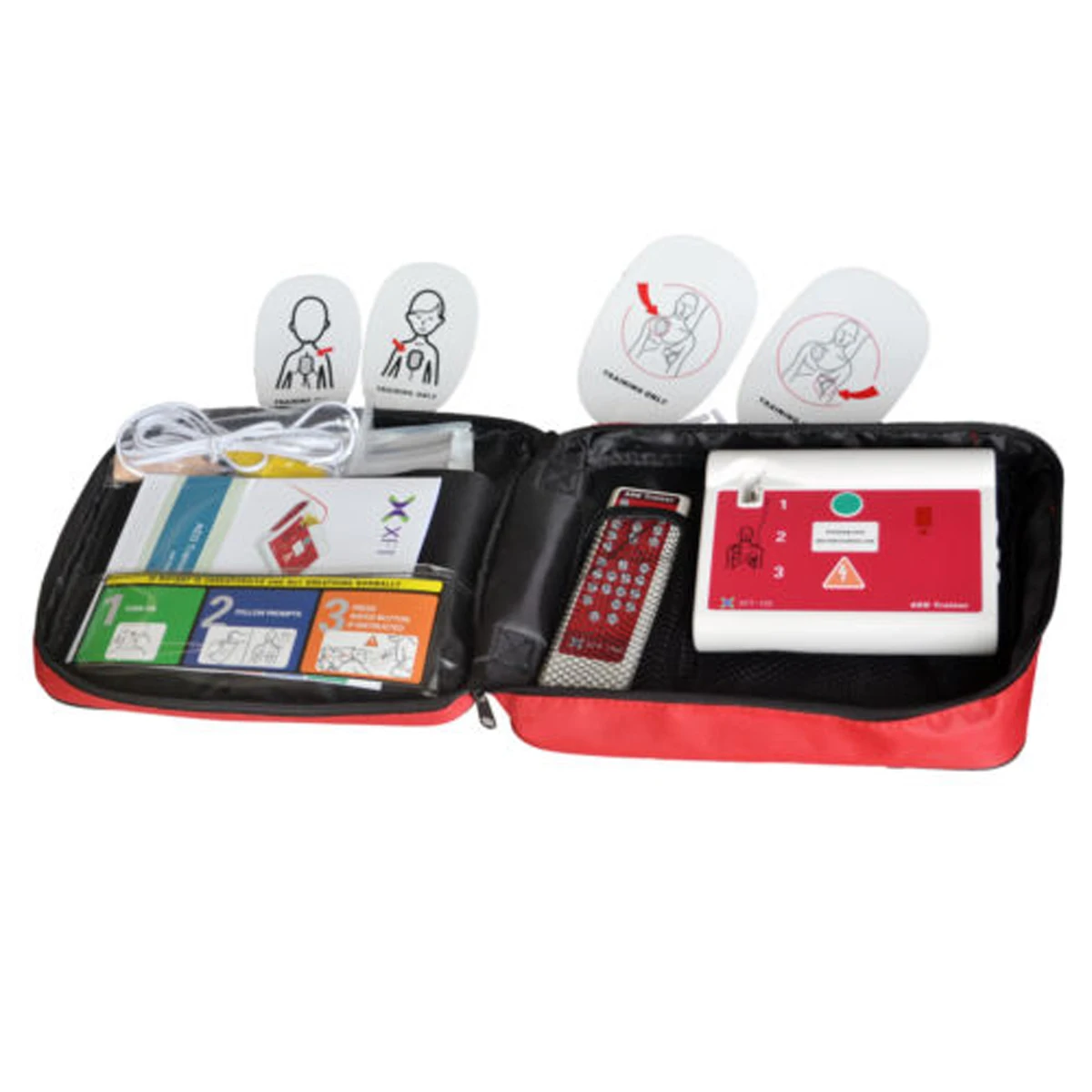1set AED Trainer First Aid Teaching Training Machine CPR School Rescue Skill Inspection English &amp Spanish Tone Accent Voice | Красота и
