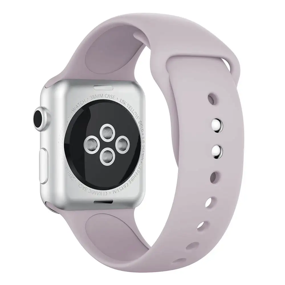 Lavebder Спортивные силиконовые часы ремешок для apple watch серии Группа 1/2/3, 42 мм, 38 мм, ремешок для наручных часов iwatch, 4 40 мм 44 мм разноцветных резиновых полосок - Цвет ремешка: Lavebder