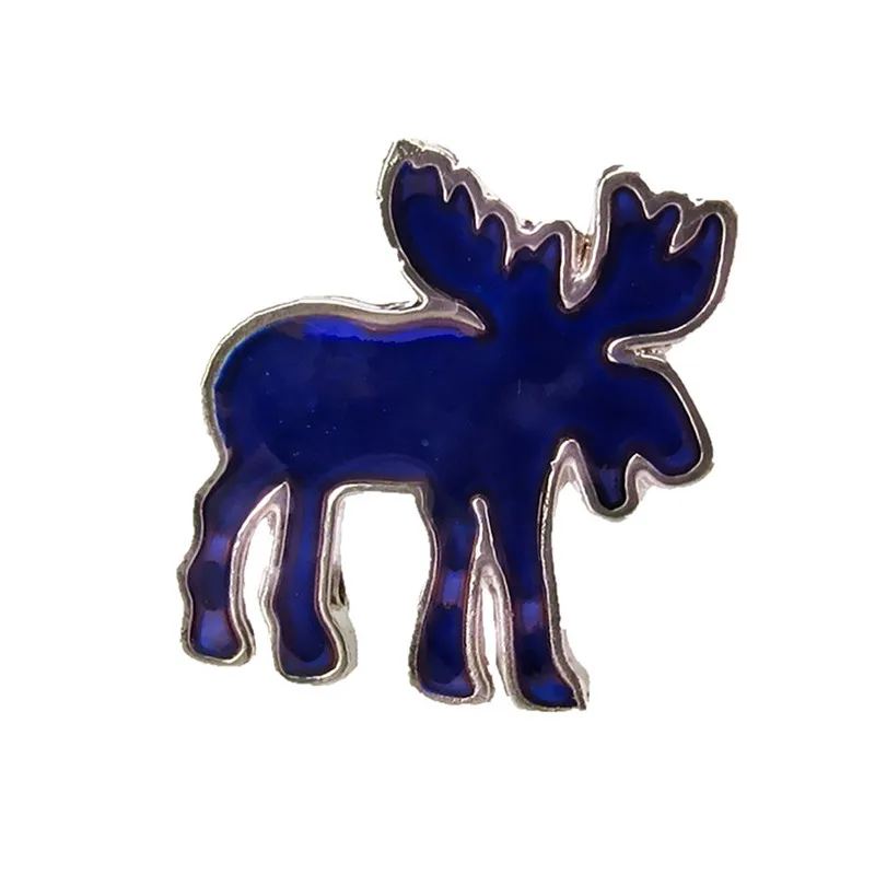 Кольцо меняющее цвет на ощупь настроение Рождественский олень регулируемый