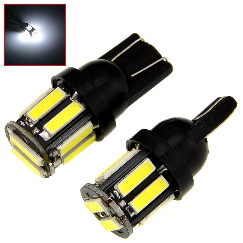 4X T10 194 168 W5W 360 градусов Клин 7020 10 SMD СВЕТОДИОДНЫЙ ная лампа белый/синий/Ледяной