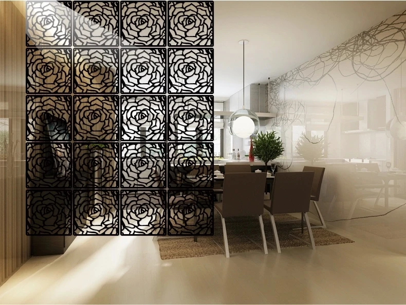 4 шт./лот оргстекло резные панели подвесной экран модная Гостиная полые подвесные