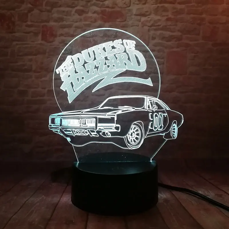 Люминесцентная модель автомобиля дукеры гамащерицы игрушки 3D ночсветильник