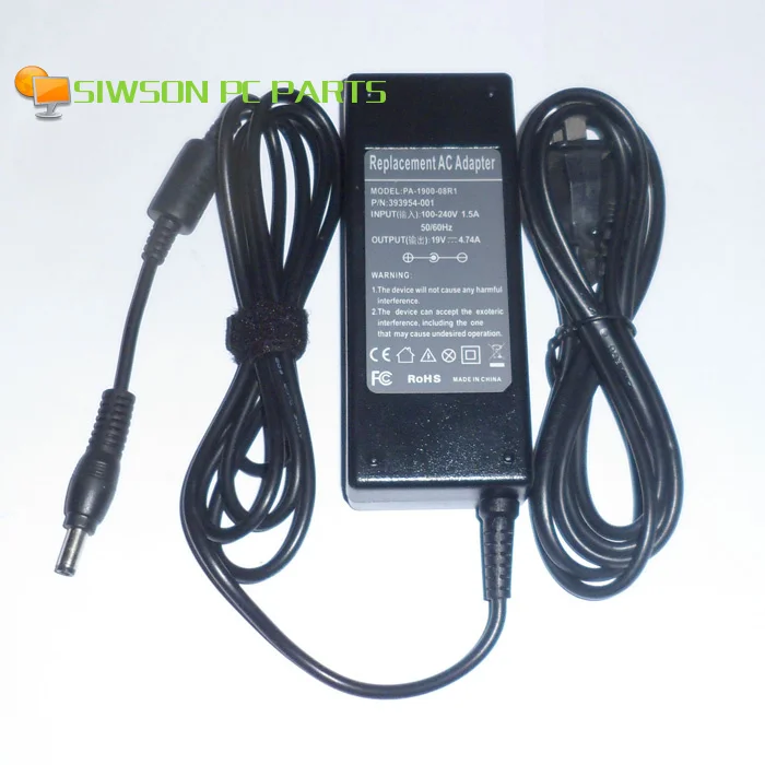 

19V 4.74A Laptop Ac Adapter Power Charger + Cord for ASUS X8 X71 X73V X81 X82 V1 V1J V1Jp V6 T9 B1 P80