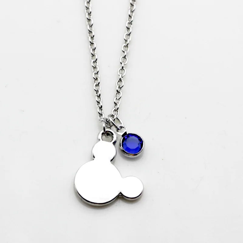 

10 шт. модное колье с головой панды Шарм вдохновляющее ожерелье желаний ювелирные изделия голубой кристалл кулон ожерелье