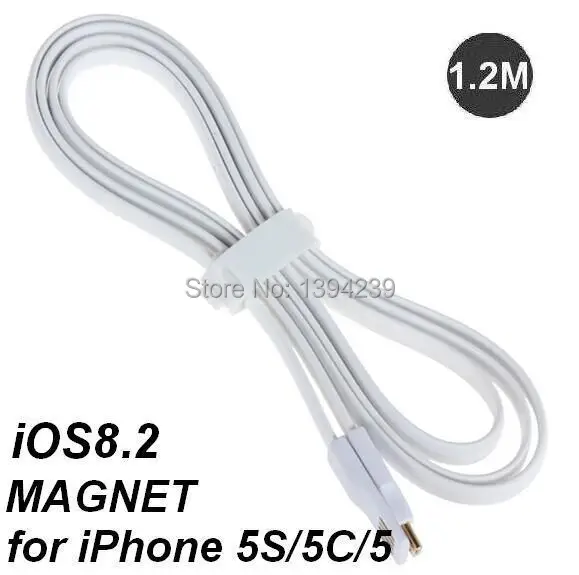 500pcs/Lot 1.2M 8Pin Multi Color Magnet USB Data Cable Sync Charge for apple iPhone 7 7plus 6 6s Plus 5 iPad mini iOS 9.3 10 | Мобильные