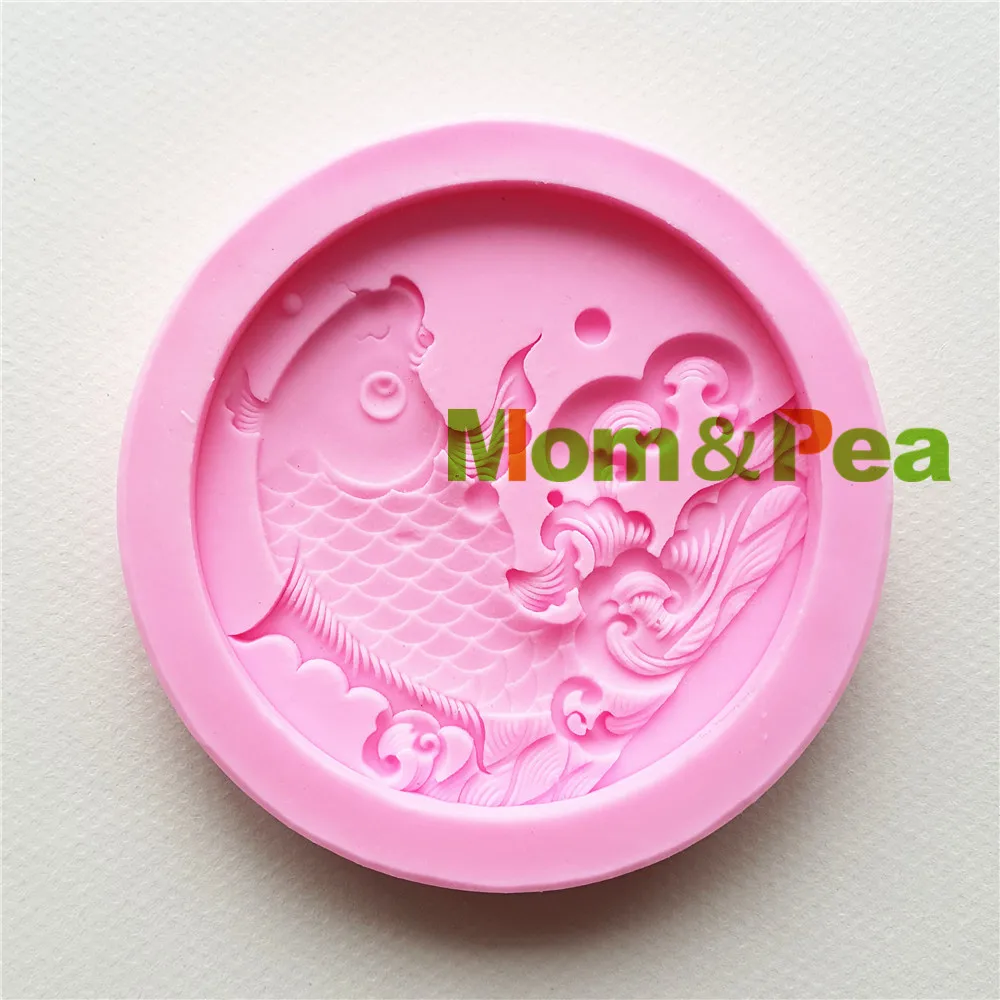 Mom &amp Pea MPA1686 силиконовая форма в форме карпа для украшения торта помадка 3D мыла