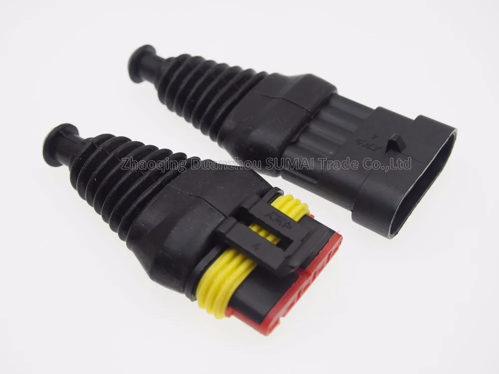 2 sets 5 Pin AMP Auto HID Connectors+sheath(2 pcs) for HEV/EV Start/Stop/Inverter Systems etc. | Обустройство дома