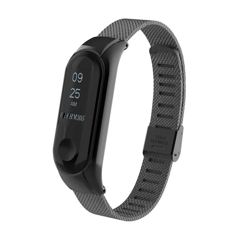Миланский Золотой металлический ремешок с пряжкой для Xiaomi Mi Band 3 сетчатый Браслет