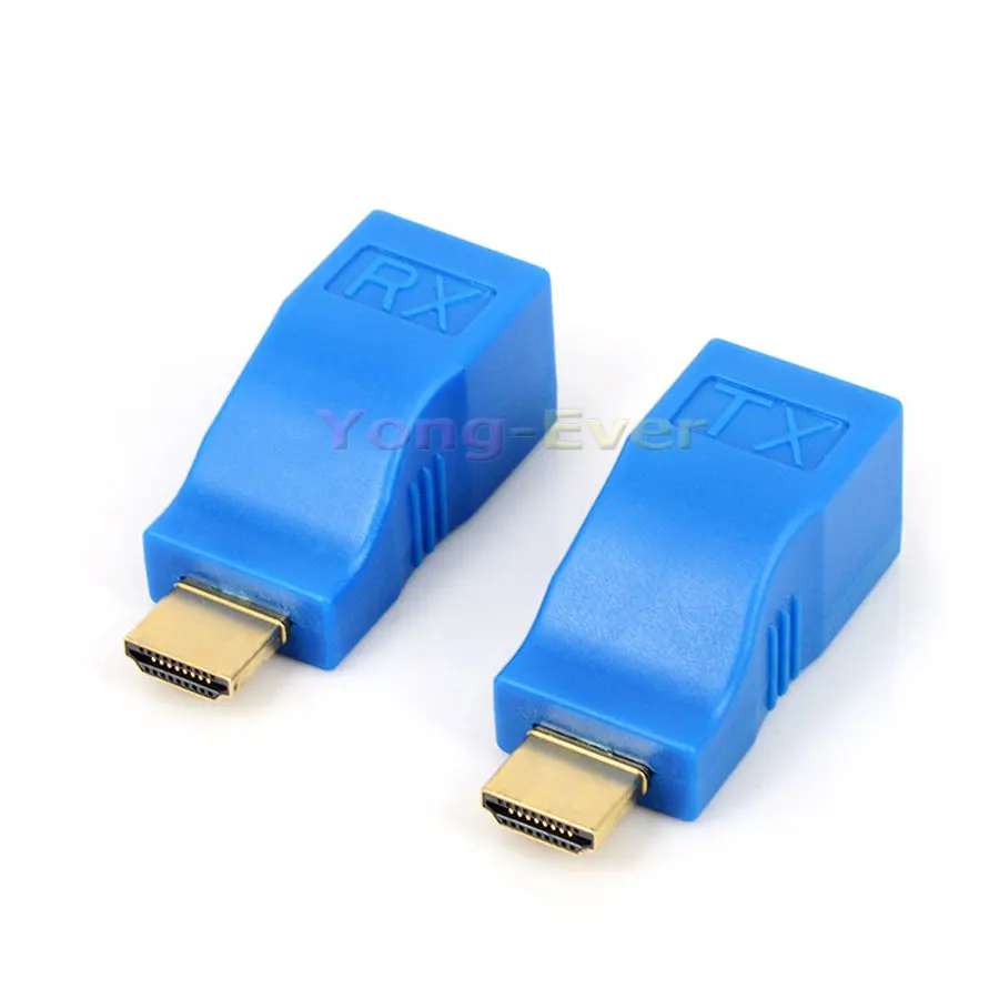 Новинка 2021 1 пара 30 м HDMI удлинитель передатчик TX/RX V1.4 HD 1080P более Cat5e CAT6 Ethernet кабель