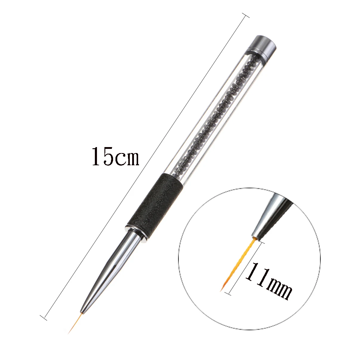 Кисть для маникюра с жемчужной ручкой 5/7/9/11 мм|liner brush|with capnail art painting brush |