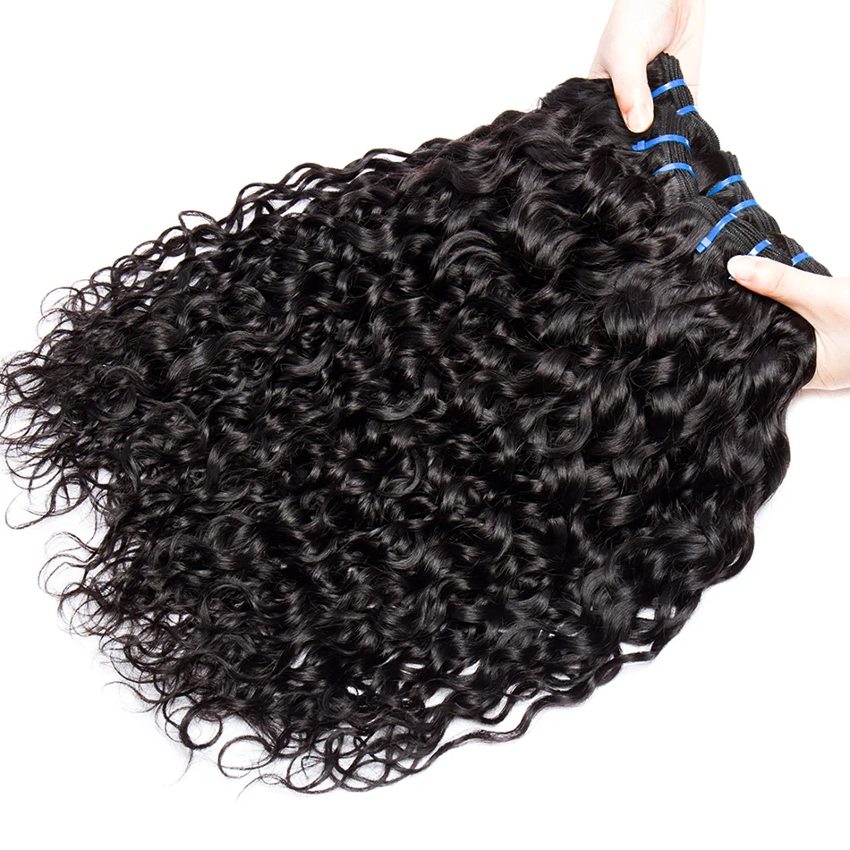 Alibele бразильские волнистые пряди с закрытием Remy человеческие волосы 3 4 вьющиеся