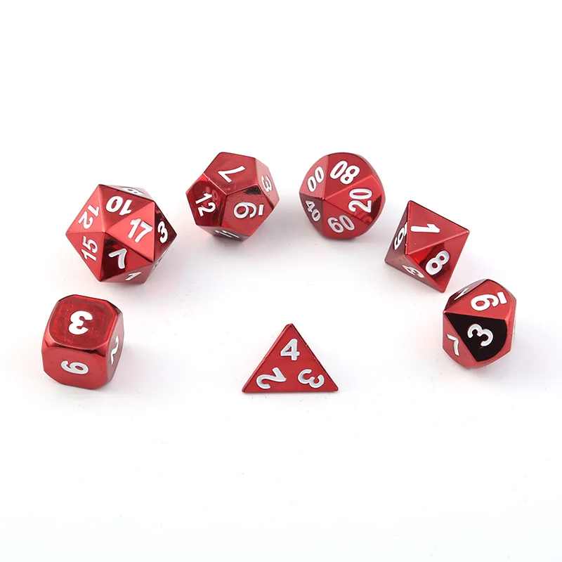 Металлические кости Dnd Набор кубиков Rpg многогранные Твердые подземелья и дракон