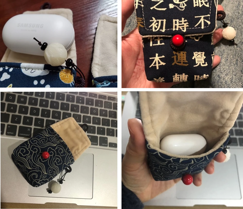 Хлопковая ткань ручной работы чехол для Apple Airpods 1 2 для Honor Flypods для huawei Freebuds2 pro наушник с Bluetooth чехол Аксессуары