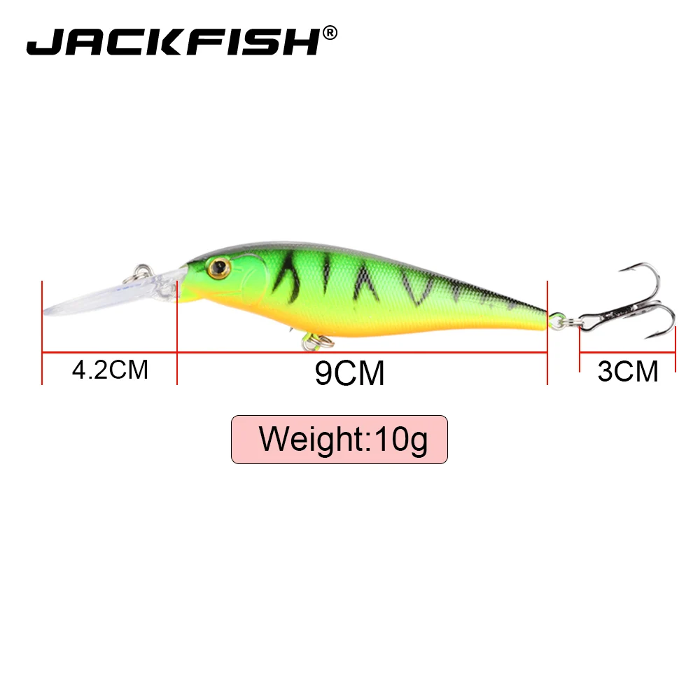 JACKFISH искусственная приманка 10 шт./лот рыболовная свимбейт кренкбейт жесткая г/9