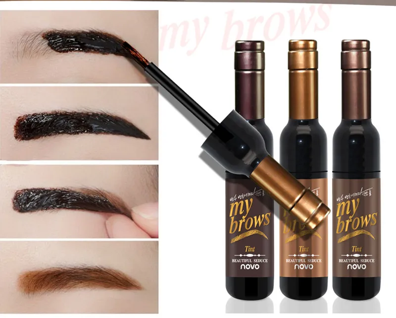 NOVO red wine Bottle отклеивать корректор для бровей краска татуажа Ручка