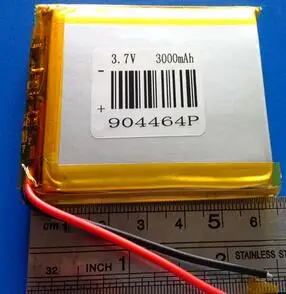 Бесплатная доставка 2 шт./лот 3 7 V 904464 3000mAh полимерный литий ионный аккумулятор