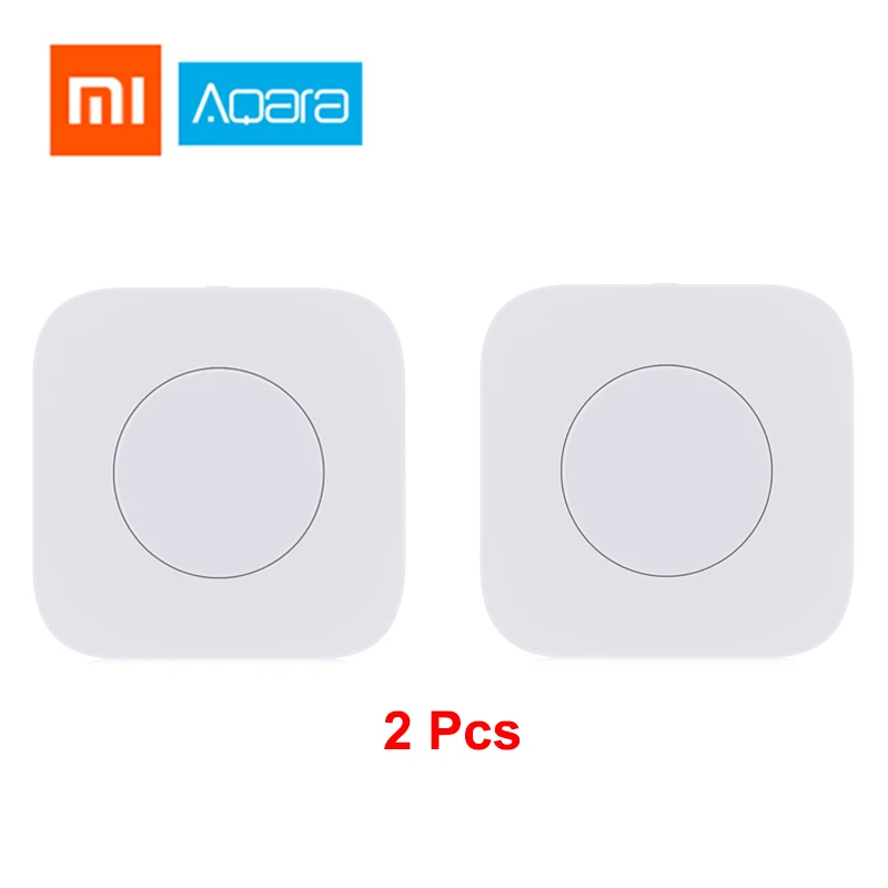 Xiaomi Gateway Aqara датчик двери датчик движения настенный беспроводной переключатель Mijia умная камера датчик температуры и влажности домашний комплект - Цвет: 2xAqara switch