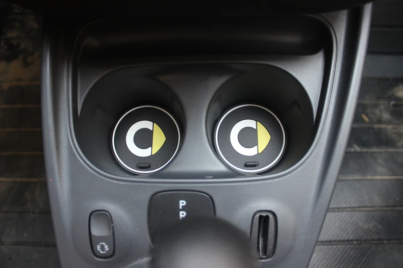 Нескользящие Коврики для чашек smart 453 fortwo, флуоресцентные Чехлы для хранения логотипов, Нескользящие Чехлы для автомобиля, украшение интерьера, 1 штука