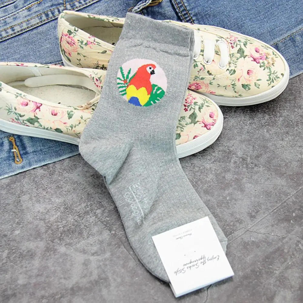 

Art Retro Cute Meias Bird Vintage Socks Women Kawaii Funny Socks Cartoon Harajuku Japan