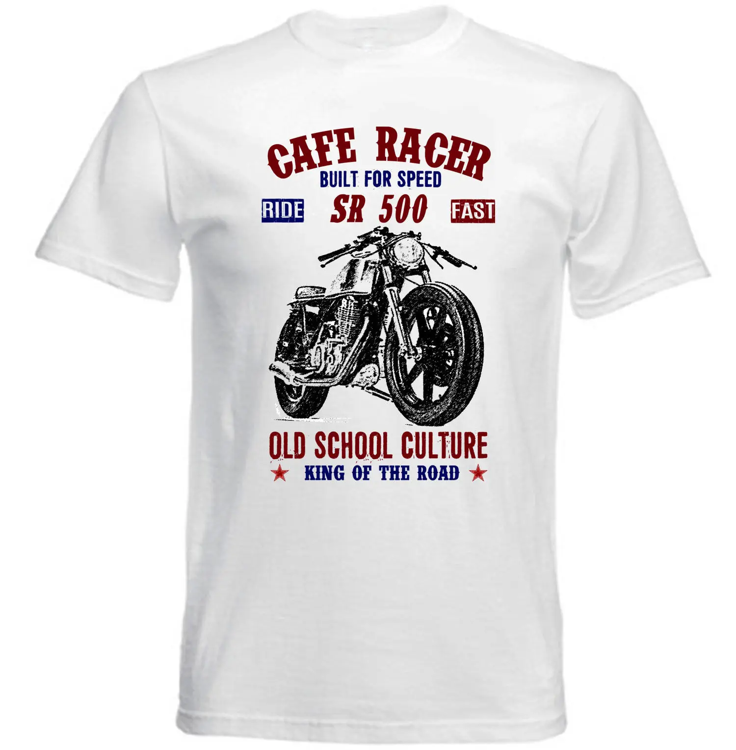 Винтажная японская мотоциклетная YAMAHA SR 500 CAFE RACER новая хлопковая футболка для