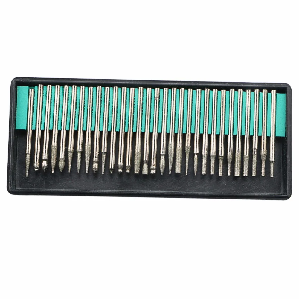 30 шт. алмазные сверла 3 мм для гравировки набор вращающихся инструментов с