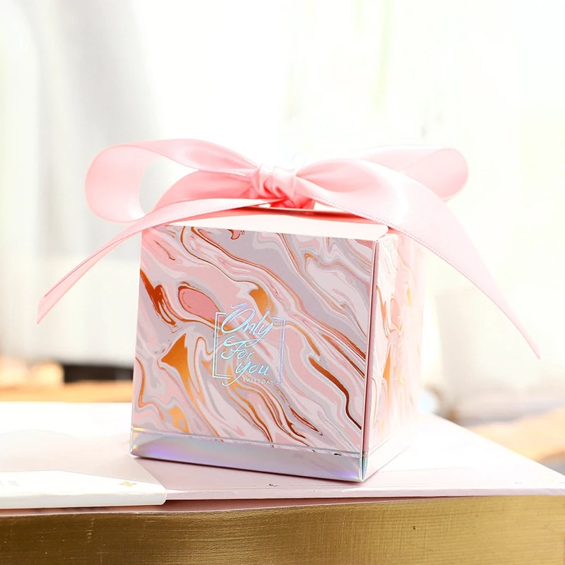 20 шт/партия 3 цвета marbling коробка с лентой детская игрушка в ванную Конфеты diy