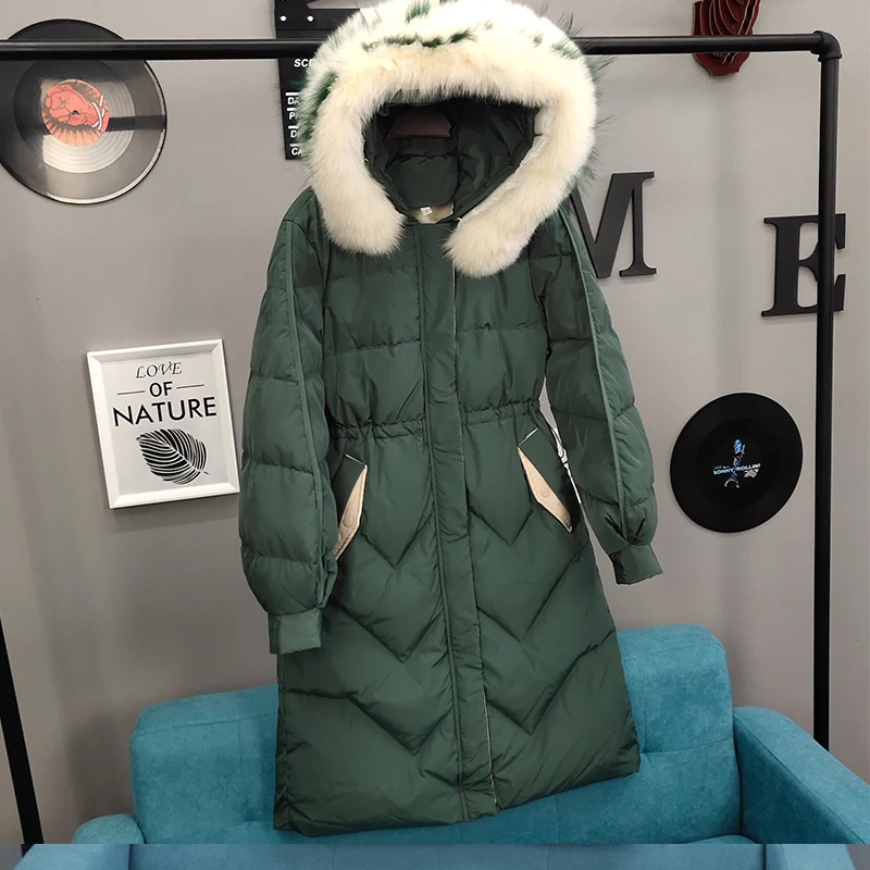 Женский зимний пуховик Женское пальто на 2019 белом утином пуху теплая Толстая