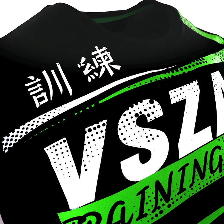 VSZAP MMA одежда рубашка тренажерный зал Рашгард Фитнес Футболка Мужской базовый слой кожи туго тяжелого подъема Муай Тай футболка