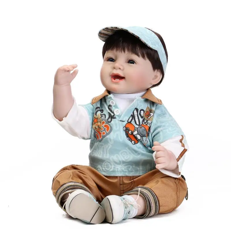 Complete 22 Inch 55cm Reborns Toddler Soft Silicone Reborn Doll Baby Boy Newborn Toy | Игрушки и хобби