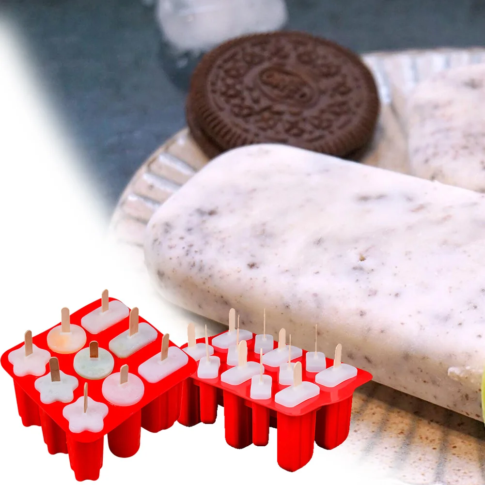 Силиконовые формы для Фруктового мороженого DIY, для изготовления кубиков мороженого, для украшения торта, многоразовые домашние Формы, палочки для мороженого, кухонные формы