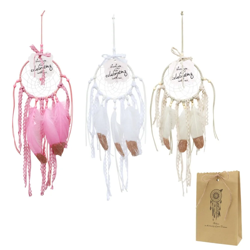 OurWarm Boho Ловец снов домашнее подвесное украшение Дешевое украшение Лунная Сова Единорог Ловец снов свадебный подарок для гостей