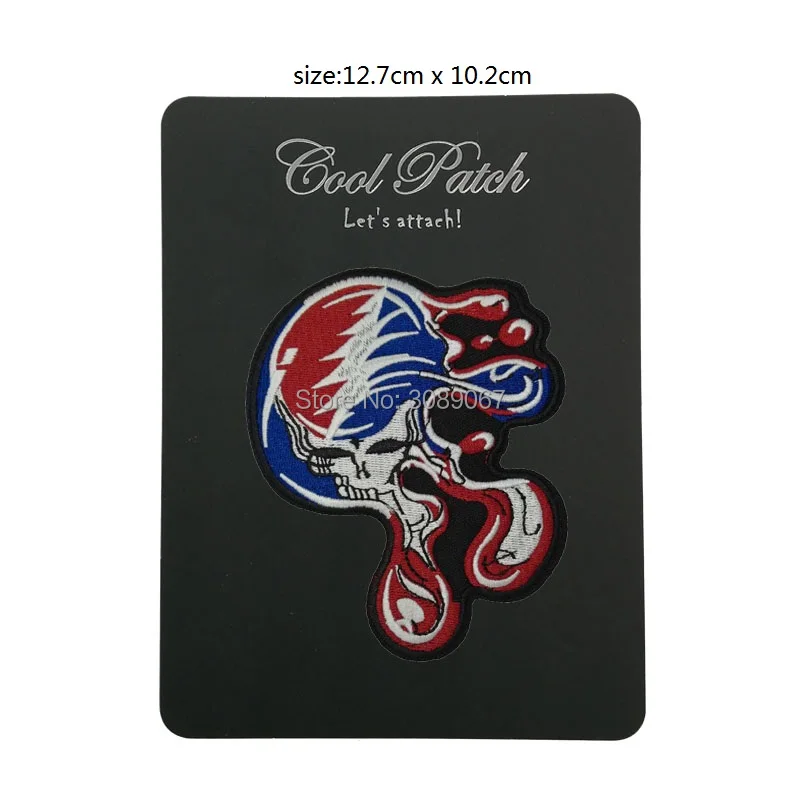 Музыкальная лента с черепом 5 дюймов большая металлическая нашивка Украсть свое