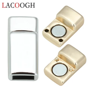 Застежка KC из цинкового сплава, магнитная пряжка золотого цвета, подходит для плоского шнура из кожи, 6*3 мм, 10 шт.