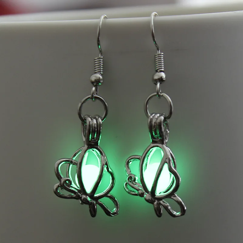 Серьги в виде большой бабочки на Хэллоуин светящиеся серьги клетки подвески с