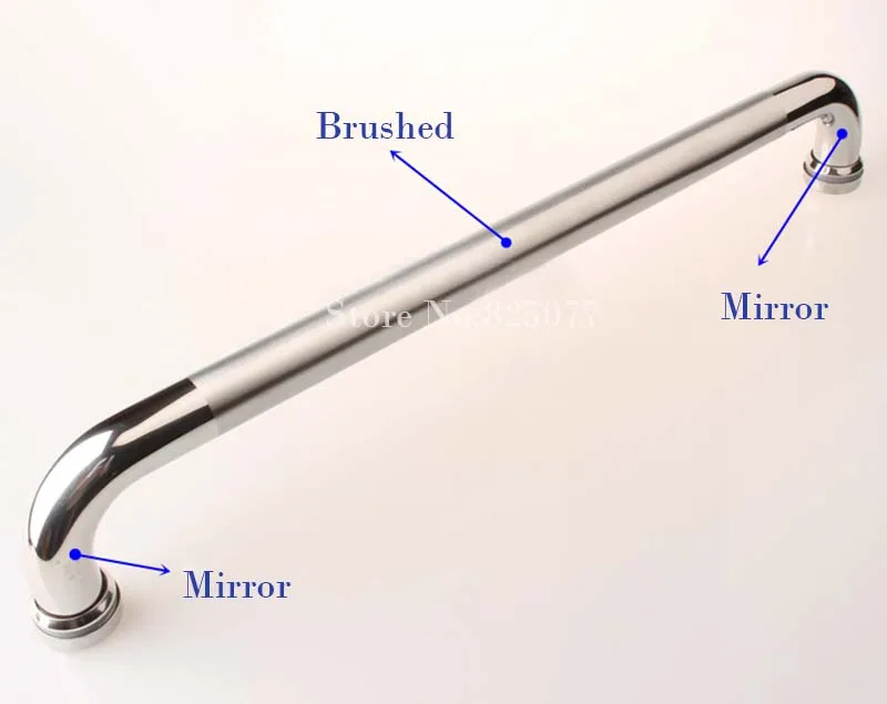 Бесплатная доставка Безрамная душевая дверь матовый/матовый + зеркало/золотая