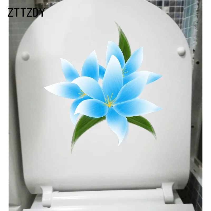 ZTTZDY 19 5*21 9 см синяя ручная роспись цветок WC сиденье для унитаза наклейки