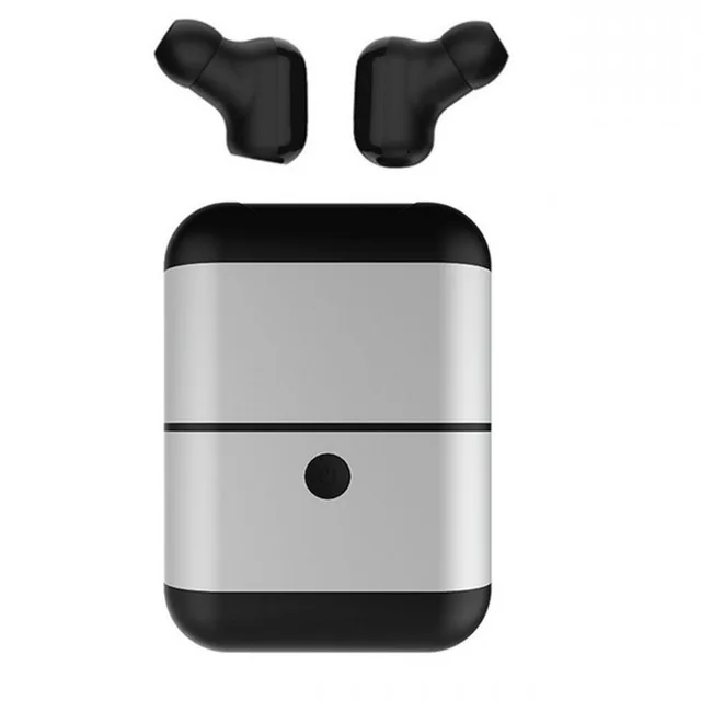 silver white X2 TWS bluetooth-гарнитура 5,0 наушники беспроводные наушники мини-Ушная вилка с зарядным аккумулятором питания в ухо наушники для iPhone - Цвет: silver white