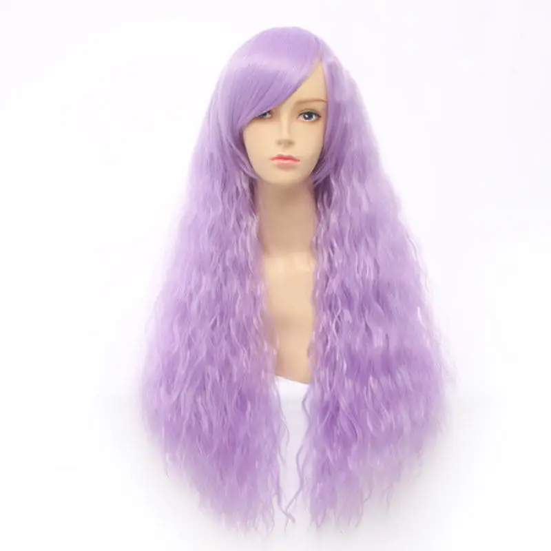 СВОБОДНЫЙ КОРАБЛЬ&gt&gt&gt&gt&gt Harajuku Длинные Свободные Вьющиеся Фиолетовый женская