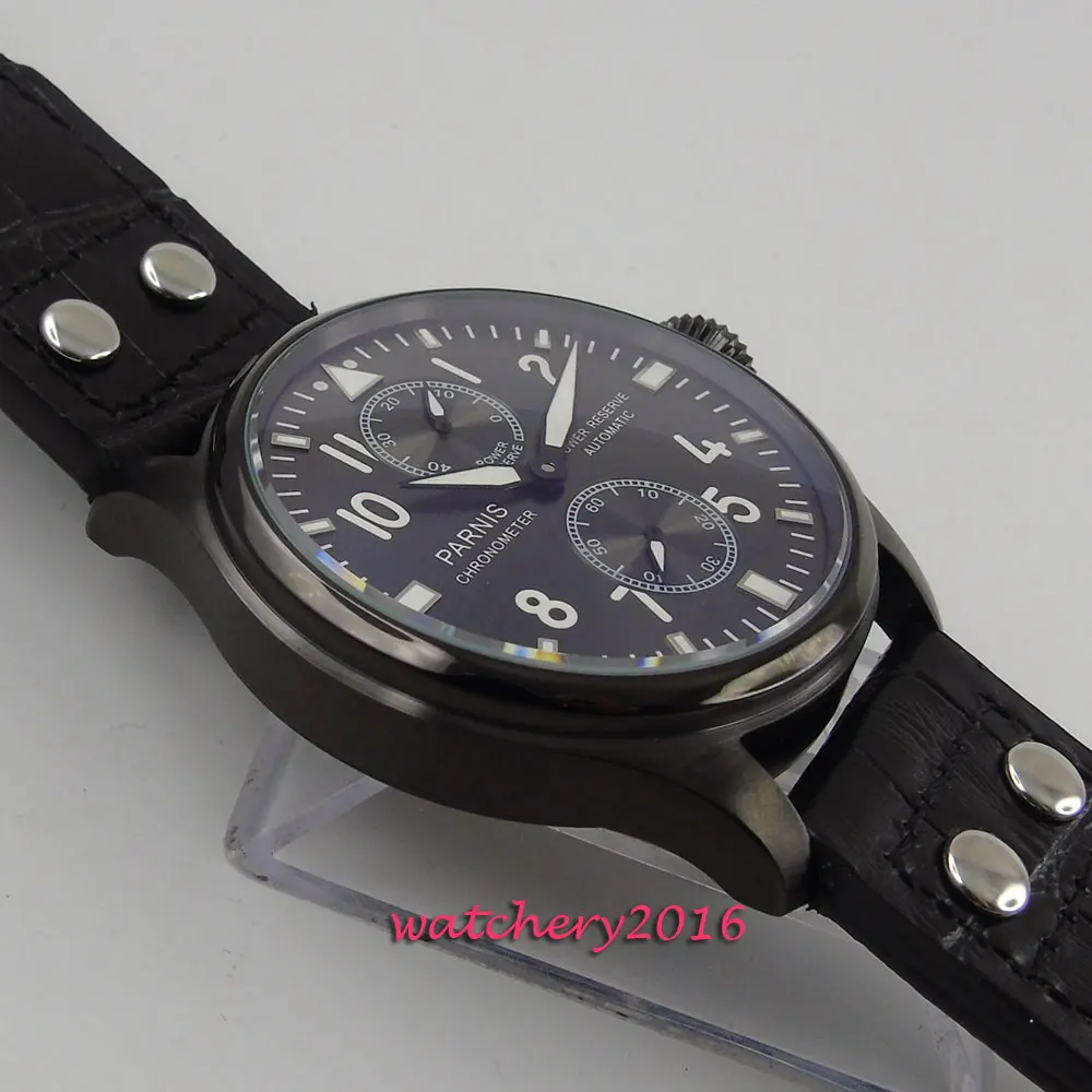 Мужские часы с черным циферблатом и светящимися заклепками 47 мм|watch men|watch men automatic