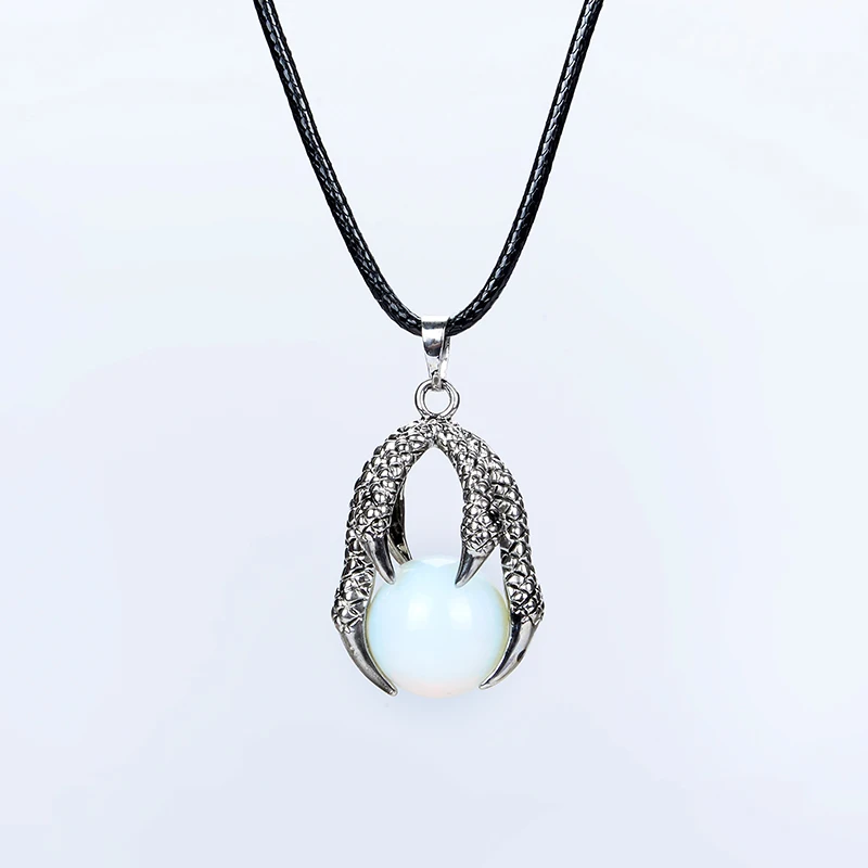 Подвеска из натурального камня ожерелье веревка цепь шар бусина с драконом