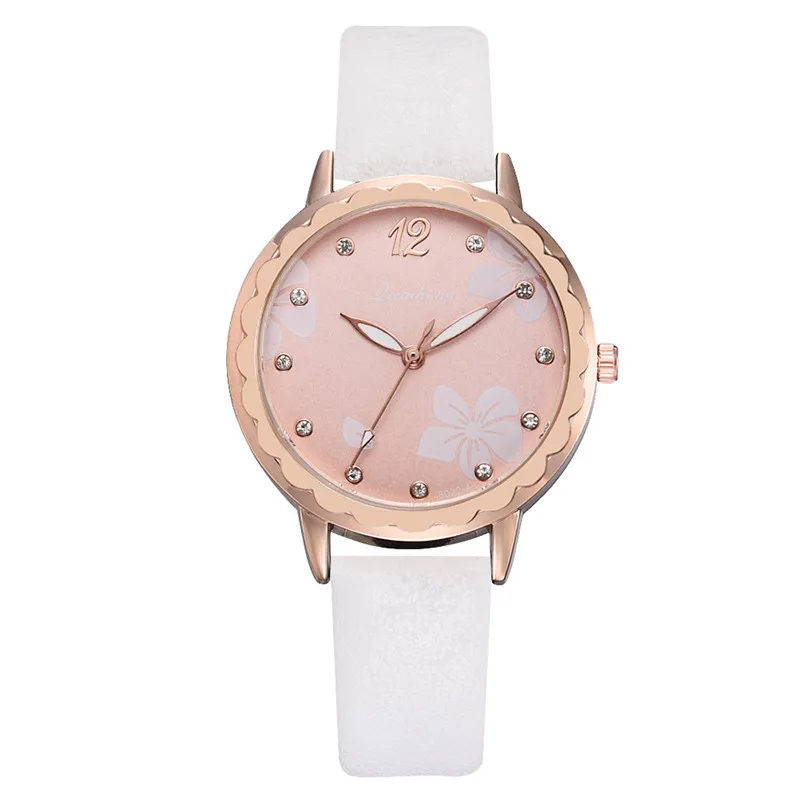 Fashion Women Watches Ladies Leather Strap Quartz Wristwatch Female Casual Dress Clock Flower Printed Watch Gifts reloj mujer /D | Наручные