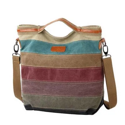 

Hit Color Design Canvas Patchwork Women Messenger Girls Handbag Casual Shoulder Bags Cross-body