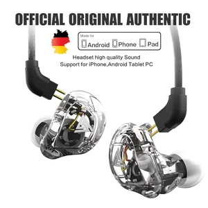 New QKZ VK1 4DD In Ear Earphone HIFI DJ Monito Running Sport Earphones Earplug Headset Earbud ZS10 Z