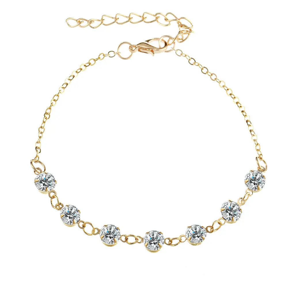 

1pc Fashion Crystal Anklets For Women Gold Color Boho Anklet Strap Bracelet on the Leg Foot Bracelets Bohemian Jewelry