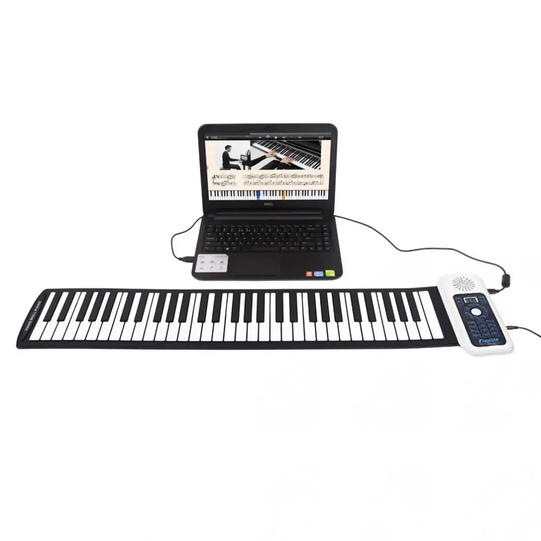 88 клавиш USB MIDI рулонное пианино портативная электронная силиконовая Гибкая клавиатура орган встроенный динамик с сустейной педалью