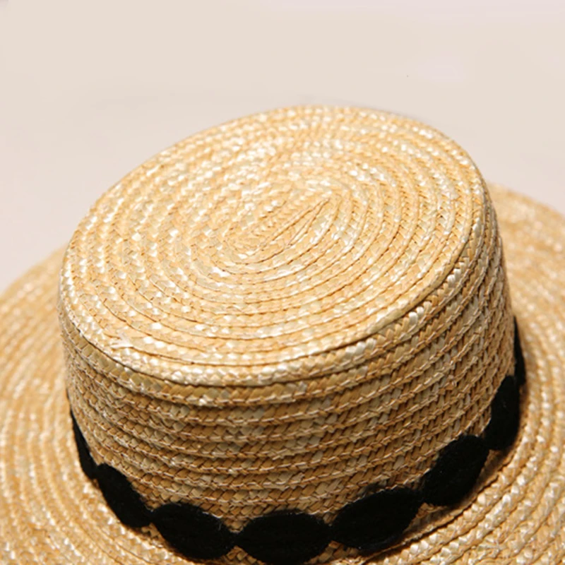 Шляпа женская Соломенная с козырьком от солнца элегантная пляжная Панама