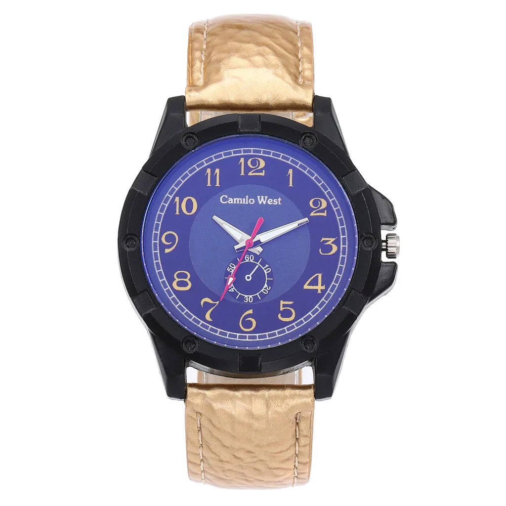 Модные роскошные женские кварцевые часы с синим стеклянным циферблатом