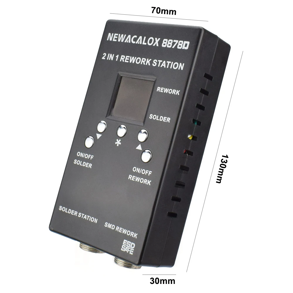 NEWACALOX 8878 портативный цифровой 2 в 1 SMD BGA паяльная станция 700 Вт Тепловая пушка паяльник набор сварочный инструмент паяльная станция
