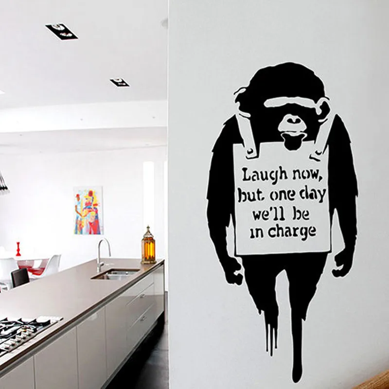 D354 Banksy Наклейка на стену виниловый уличный художественный граффити для спальни